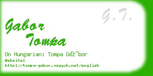 gabor tompa business card